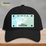 New Hampshire State Blank Novelty License Plate Hat Cotton / Black