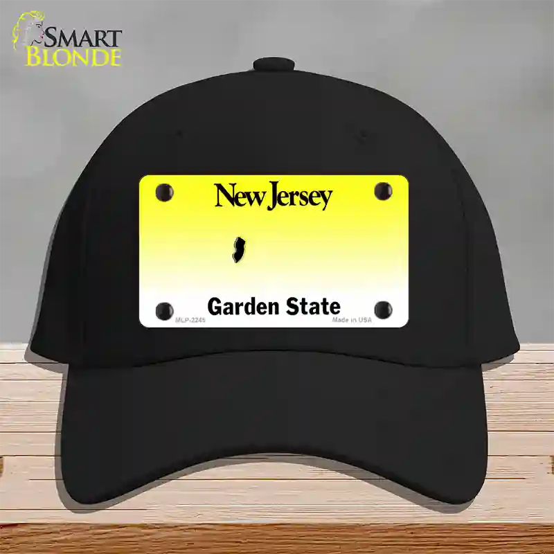 New Jersey State Blank Novelty License Plate Hat Cotton / Black