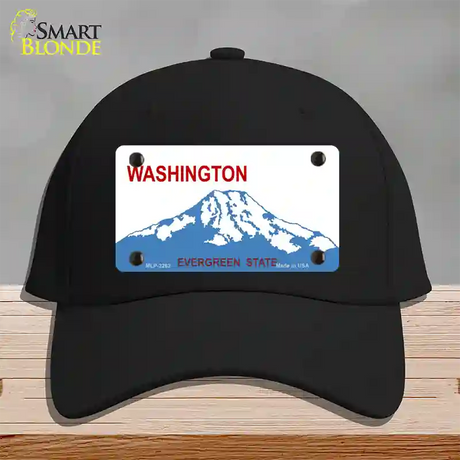 Washington State Blank Novelty License Plate Hat Cotton / Black