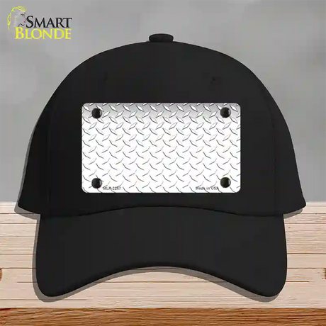 Diamond White Novelty License Plate Hat Cotton / Black