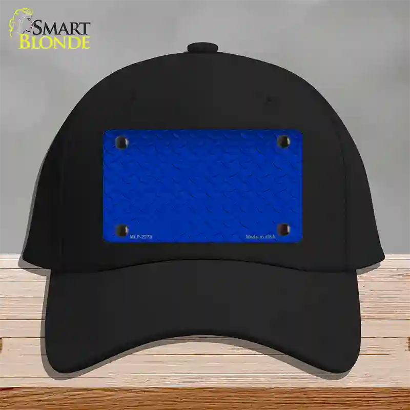 Diamond Blue Novelty License Plate Hat Cotton / Black