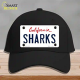 Sharks California State Novelty License Plate Hat Cotton / Black