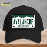 Avalanche Colorado State Novelty License Plate Hat Cotton / Black