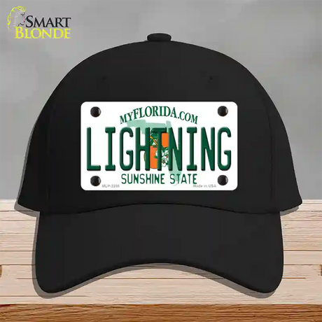 Lightning Florida State Novelty License Plate Hat Cotton / Black