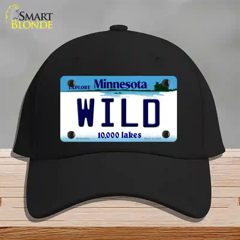 Wild Minnesota State Novelty License Plate Hat Cotton / Black