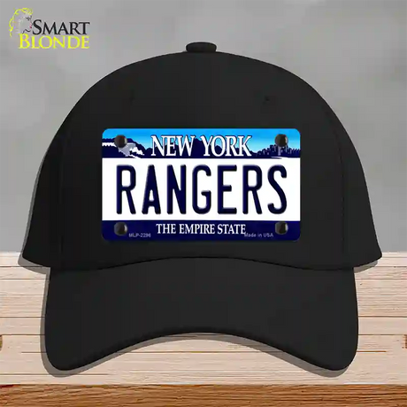 Rangers New York State Novelty License Plate Hat Cotton / Black