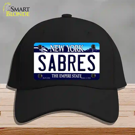 Sabres New York State Novelty License Plate Hat Cotton / Black