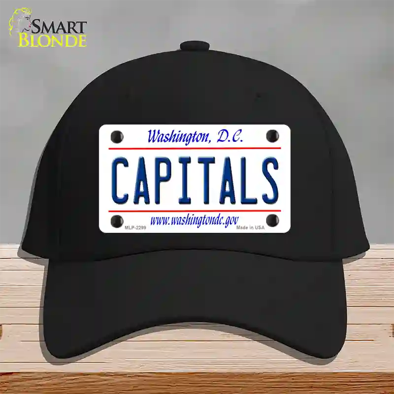 Capitals Washington DC State Novelty License Plate Hat Cotton / Black