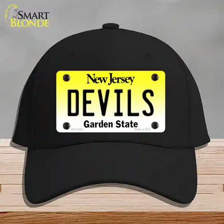 Devils New Jersey State Novelty License Plate Hat Cotton / Black