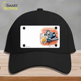 Track And Field Offset Novelty License Plate Hat Cotton / Black