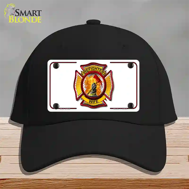 Firefighters Wife Novelty License Plate Hat Cotton / Black