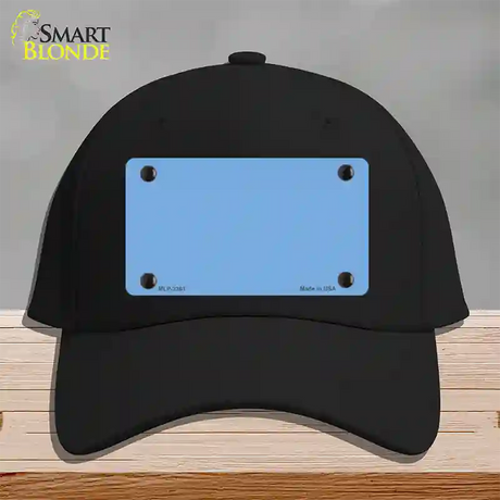 Baby Blue Solid Novelty License Plate Hat Cotton / Black