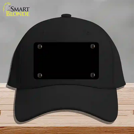 Black Solid Novelty License Plate Hat Cotton / Black