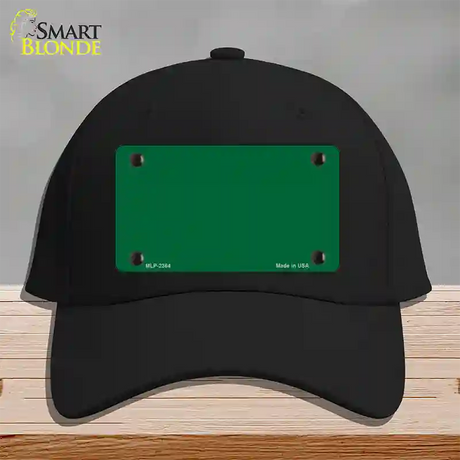 Green Solid Novelty License Plate Hat Cotton / Black