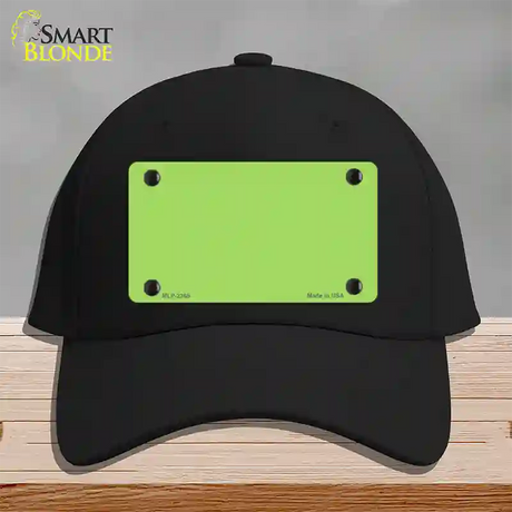 Lime Green Solid Novelty License Plate Hat Cotton / Black