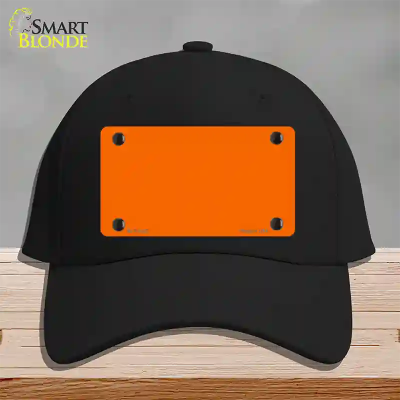 Orange Solid Novelty License Plate Hat Cotton / Black