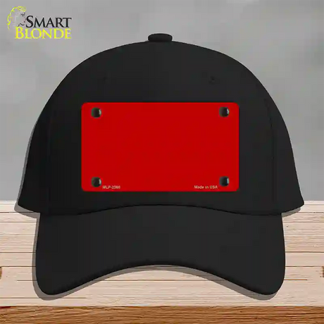 Red Solid Novelty License Plate Hat Cotton / Black