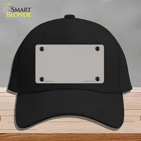 Gray Solid Novelty License Plate Hat Cotton / Black