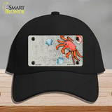 Crab And Seashells Novelty License Plate Hat Cotton / Black