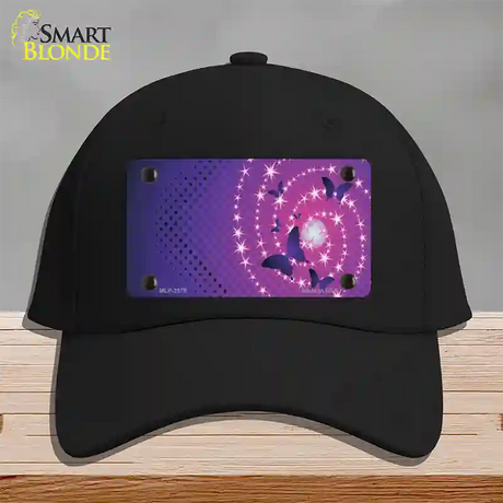 Celestial Butterflies Novelty License Plate Hat Cotton / Black