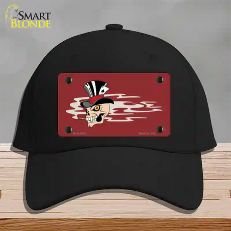 Smokin Joker Top Hat Skull Offset Novelty License Plate Hat Cotton / Black