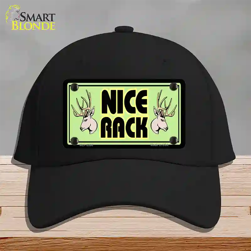 Nice Rack Novelty License Plate Hat Cotton / Black