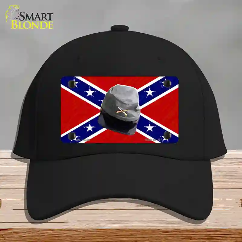 Confederate Army Cap Novelty License Plate Hat Cotton / Black