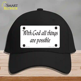 All Things Possible Novelty License Plate Hat Cotton / Black