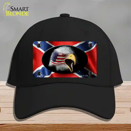 Rebel Flag American Eagle Novelty License Plate Hat Cotton / Black