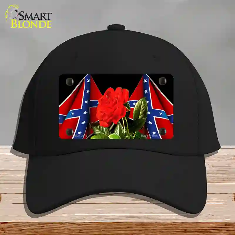 Rebel Rose Novelty License Plate Hat Cotton / Black