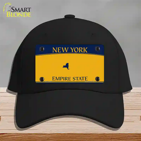 New York State Blanks Novelty License Plate Hat Cotton / Black