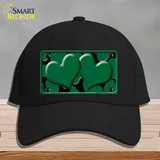 Green Black Giraffe Green Centered Hearts Novelty License Plate Hat Cotton / Black