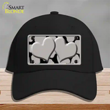 Grey Black Giraffe Grey Centered Hearts Novelty License Plate Hat Cotton / Black