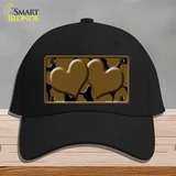 Brown Black Giraffe Brown Centered Hearts Novelty License Plate Hat Cotton / Black