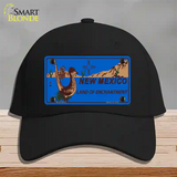 Roadrunner Blue New Mexico Novelty License Plate Hat Cotton / Black