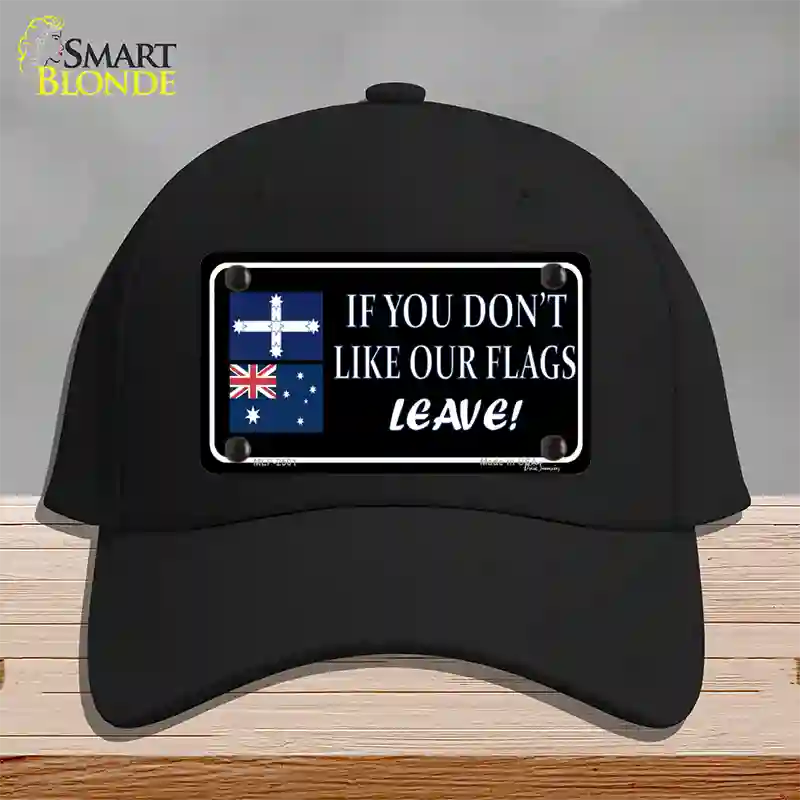 If You Dont Like Our Flag Leave Novelty License Plate Hat Cotton / Black