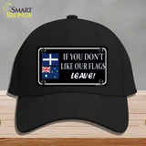 If You Dont Like Our Flag Leave Novelty License Plate Hat Cotton / Black