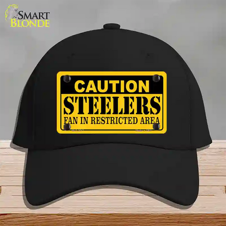 Caution Steelers Novelty License Plate Hat Cotton / Black