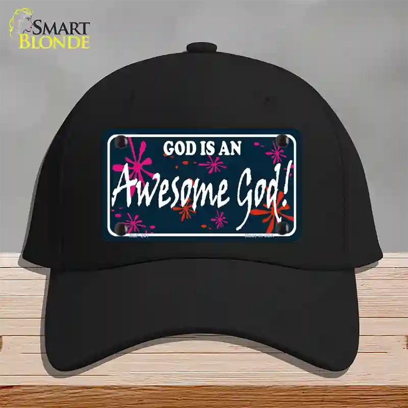 God Is An Awesome God Novelty License Plate Hat Cotton / Black