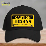 Caution Texans Novelty License Plate Hat Cotton / Black