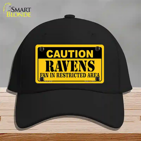 Caution Ravens Novelty License Plate Hat Cotton / Black