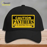 Caution Panthers Novelty License Plate Hat Cotton / Black