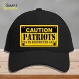 Caution Patriots Novelty License Plate Hat Cotton / Black