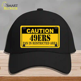 Caution 49ers Novelty License Plate Hat Cotton / Black