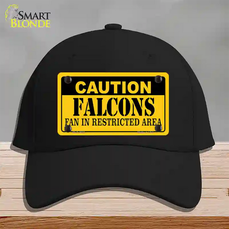 Caution Falcons Novelty License Plate Hat Cotton / Black