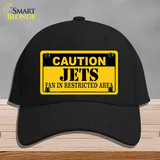 Caution Jets Novelty License Plate Hat Cotton / Black