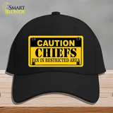 Caution Chiefs Novelty License Plate Hat Cotton / Black