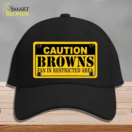 Caution Browns Novelty License Plate Hat Cotton / Black