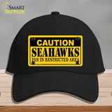 Caution Seahawks Novelty License Plate Hat Cotton / Black