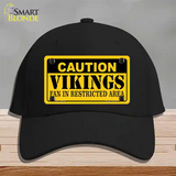 Caution Vikings Novelty License Plate Hat Cotton / Black